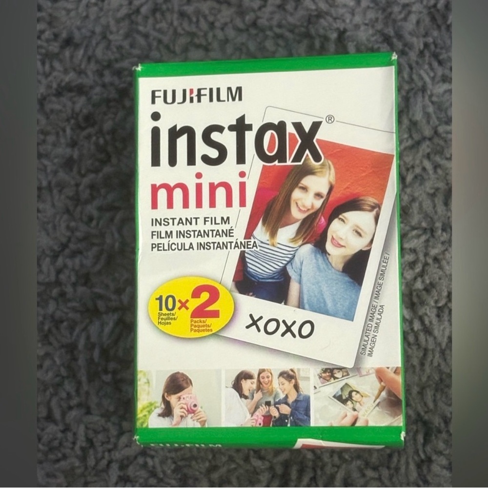 NWT fujifilm Instax mini set of 2 instant film 10 sheet (takes 10 pictures each)